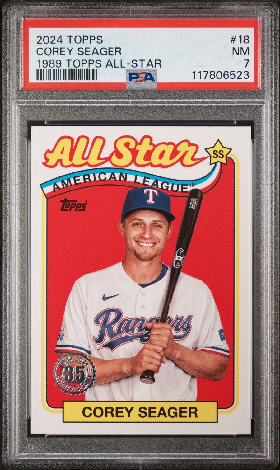 2024 Topps 1989 Topps Baseball All-Star #18 Corey Seager PSA 7 — Front