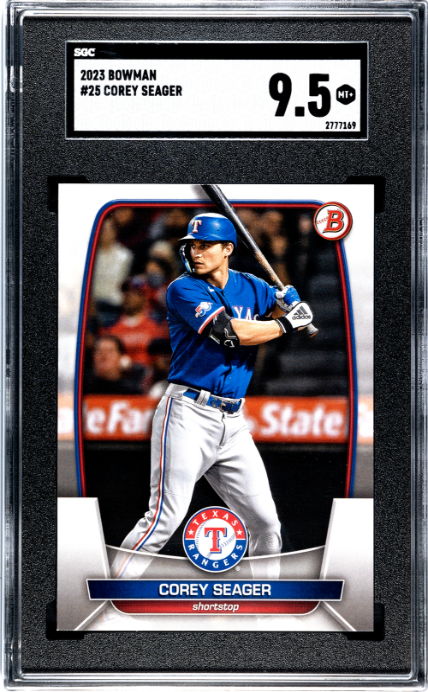 2023 Bowman #25 Corey Seager SGC 9.5 — Front