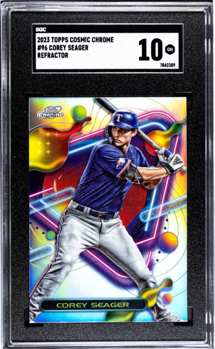 2023 Topps Cosmic Chrome #96 Corey Seager Refractor SGC 10 — Front