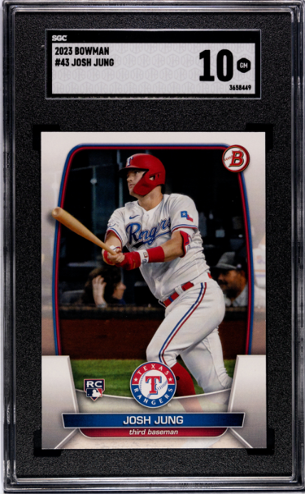 2023 Bowman #43 Josh Jung RC SGC 10 — Front
