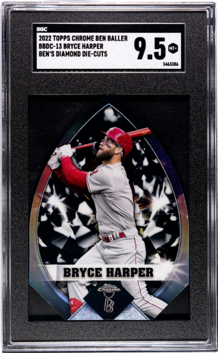 2022 Topps Chrome #BBDC-13 Bryce Harper Ben's Baller Diamond Die-Cuts SGC 9.5 — Front