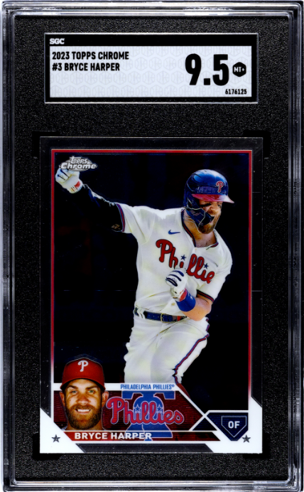 2023 Topps Chrome #3 Bryce Harper SGC 9.5 — Front
