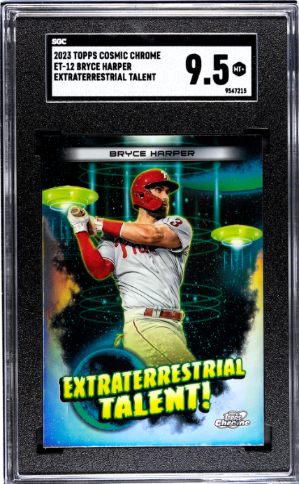 2023 Topps Cosmic Chrome #ET-12 Bryce Harper ET Talent SGC 9.5 — Front