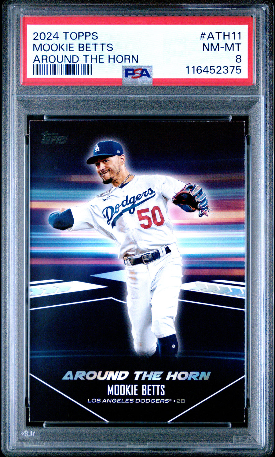 2024 Topps Around The Horn #ATH11 Mookie Betts PSA 8 — Front