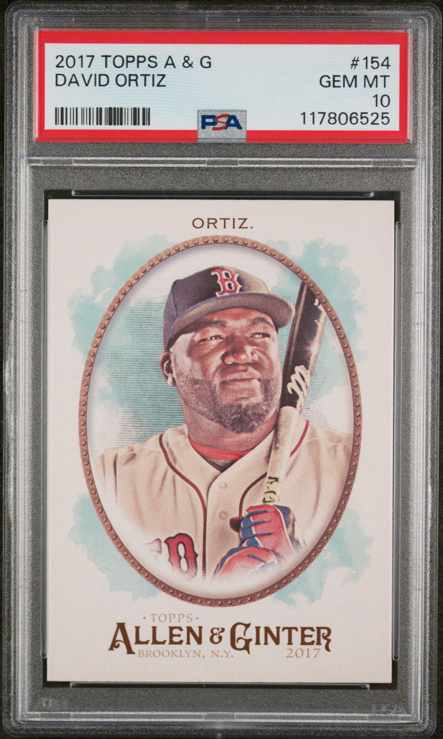 2017 Topps Allen & Ginter #154 David Ortiz PSA 10 — Front