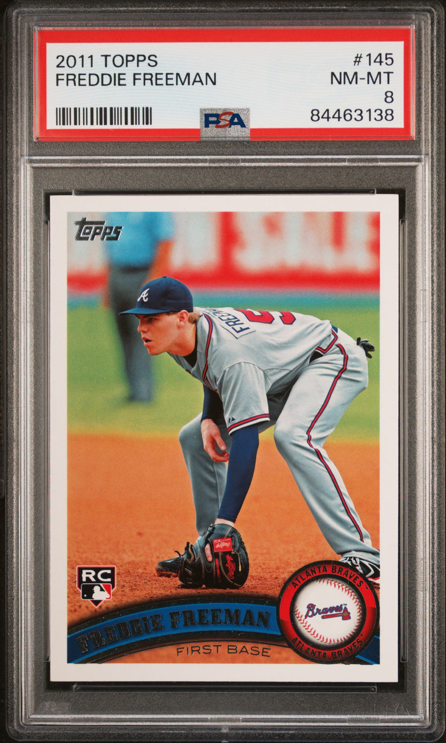 2011 Topps #145 Freddie Freeman RC PSA 8 — Front