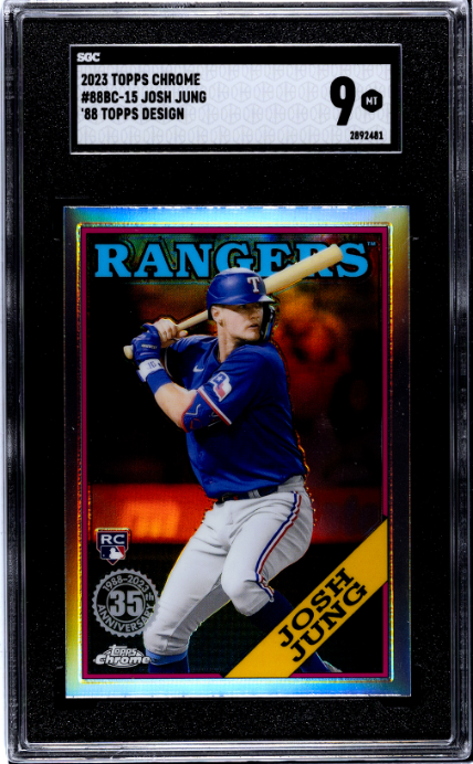2023 Topps Chrome #88BC-15 Josh Jung '88 RC SGC 9 — Front