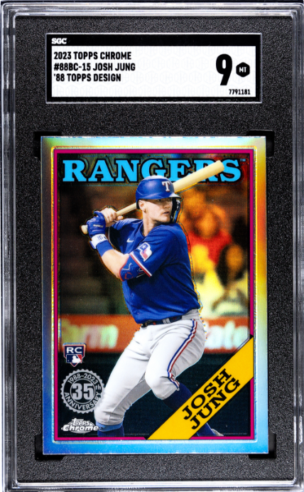 (1)2023 Topps Chrome #88BC-15 Josh Jung '88 RC SGC 9 — Front