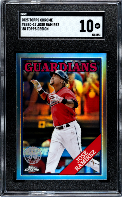 2023 Topps Chrome #88BC-17 Jose Ramirez '88 SGC 10 — Front