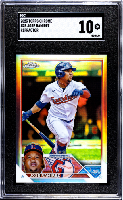 2023 Topps Chrome #38 Jose Ramirez Refractor SGC 10 — Front