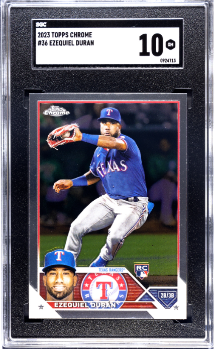 2023 Topps Chrome #36 Ezequiel Duran RC SGC 10 — Front