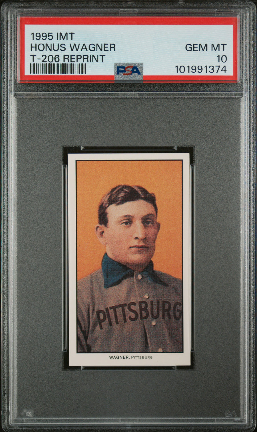 1995 IMT Honus Wagner T-206 Reprint PSA 10 — Front