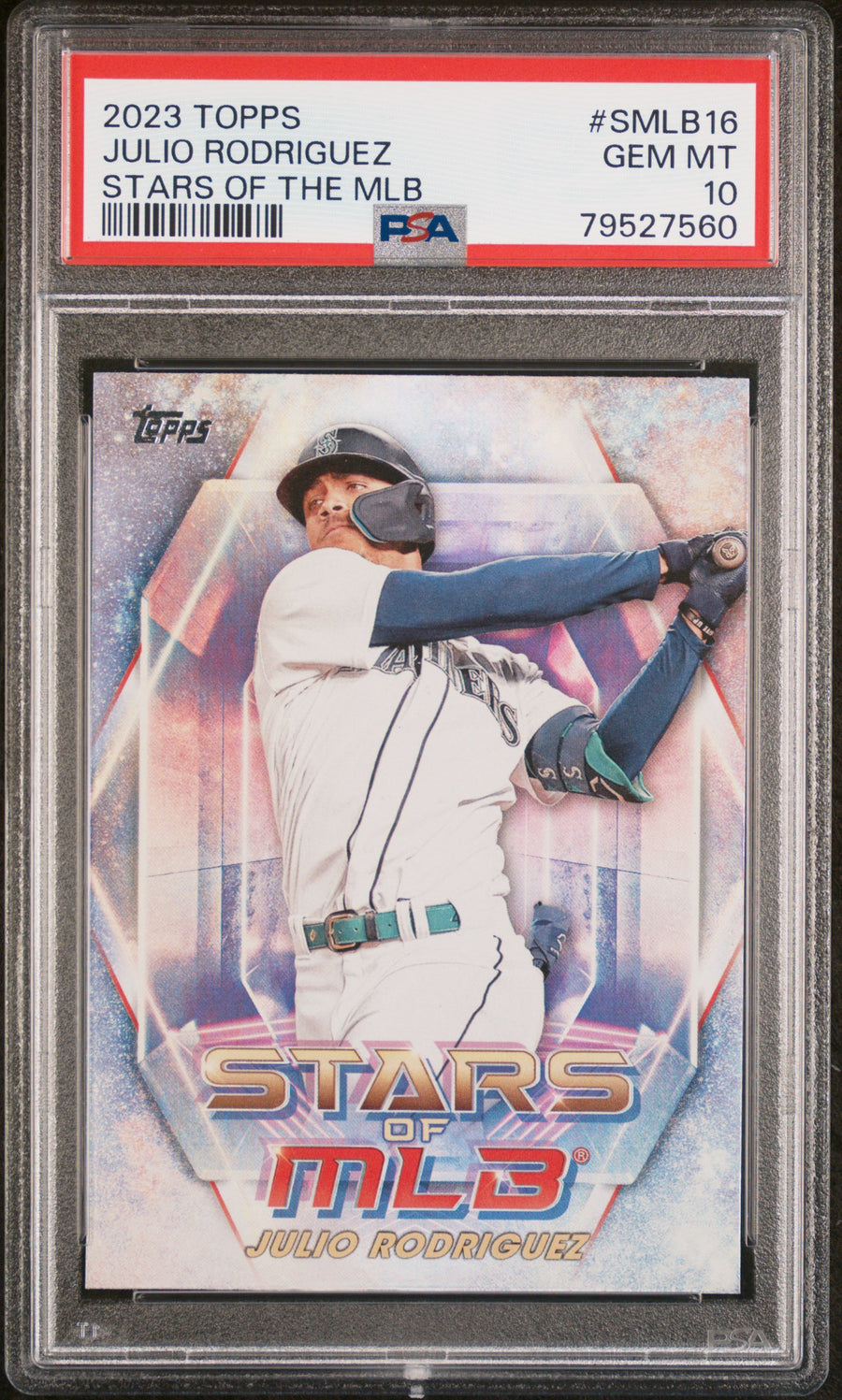 2023 Topps Stars Of MLB #SMLB16 Julio Rodriguez PSA 10 — Front