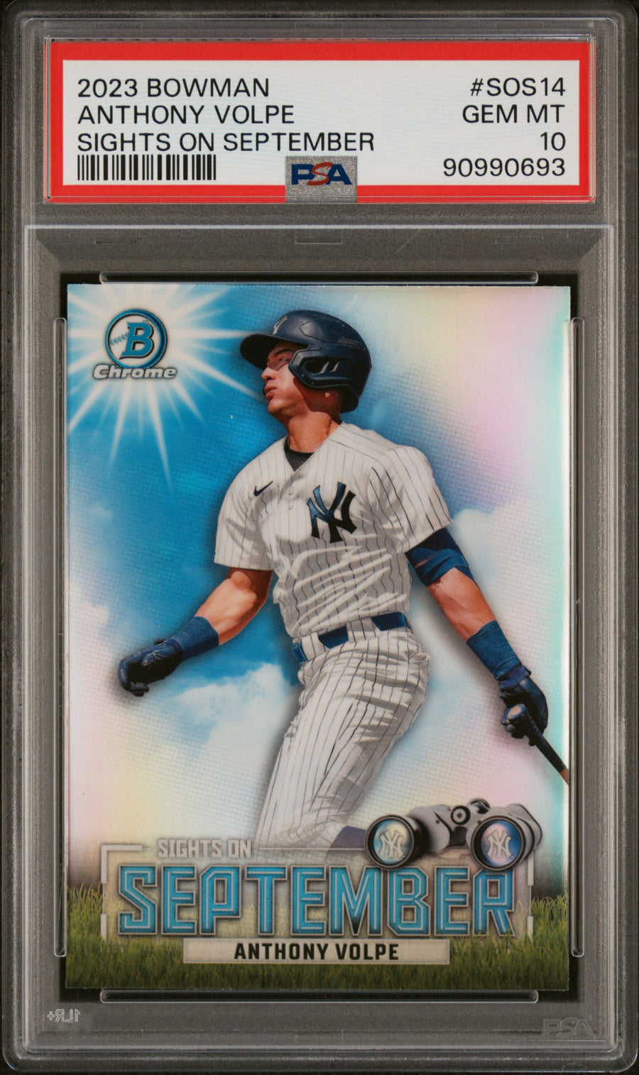 2023 Bowman Sights On September #SOS14 Anthony Volpe PSA 10 — Front