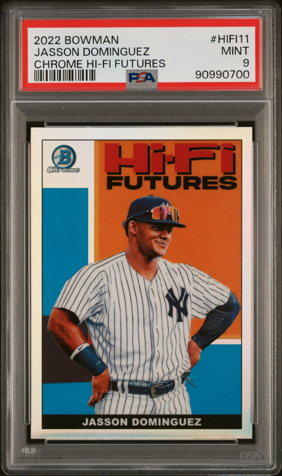 2022 Bowman Chrome Hi-Fi Futures #HIFI11 Jasson Dominguez PSA 9 — Front