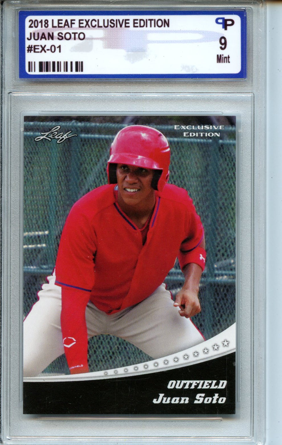 2018 Leaf Exclusive Edition #EX-01 Juan Soto Parish Product Grading 9 — Front