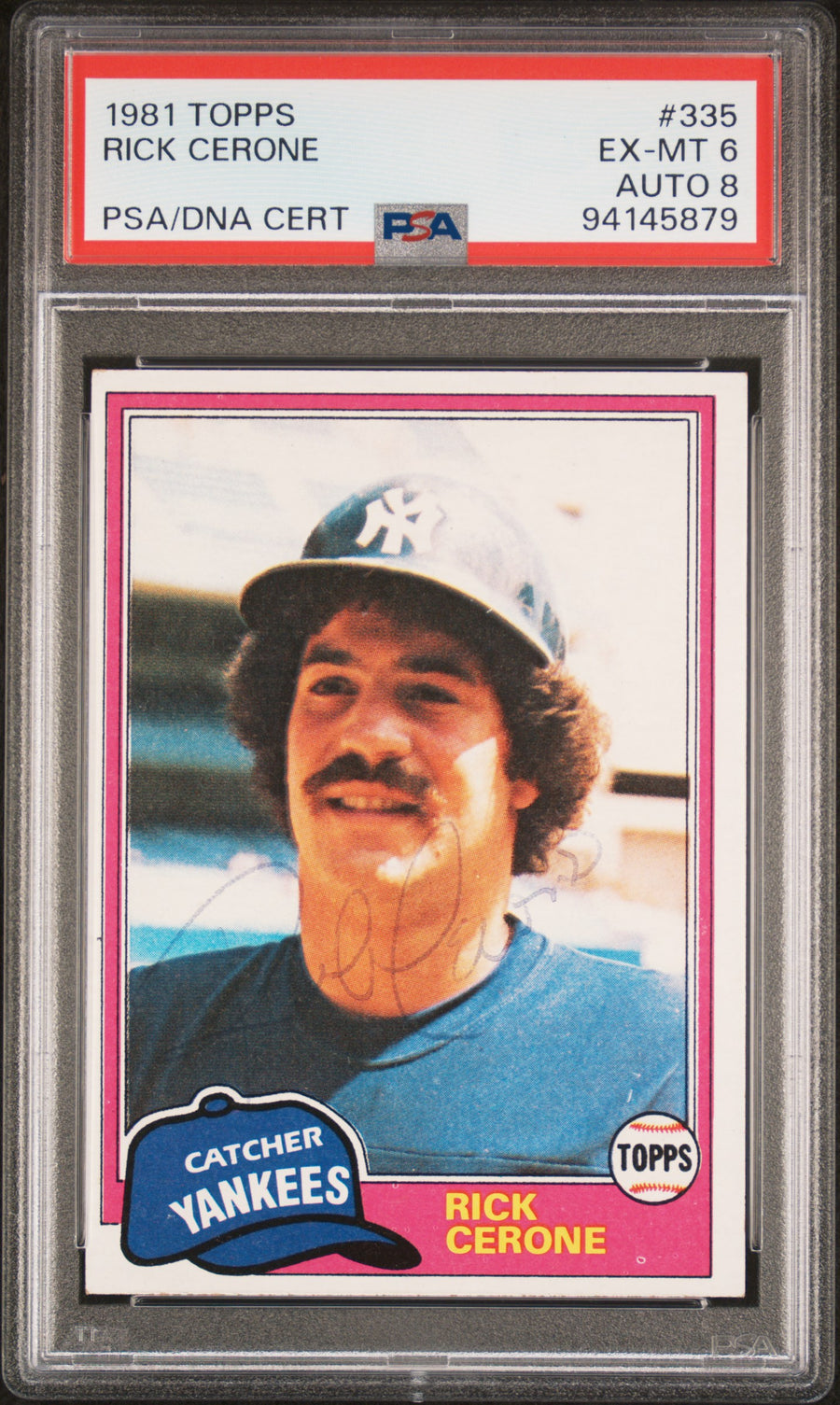 1981 Topps #335 Rick Cerone PSA 6-8 — Front
