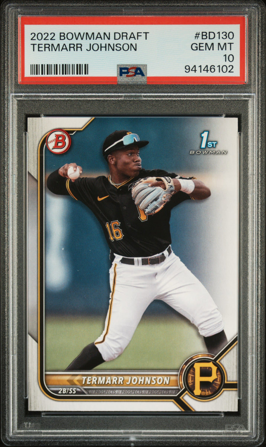 2022 Bowman Draft #BD130 Termarr Johnson PSA 10 — Front