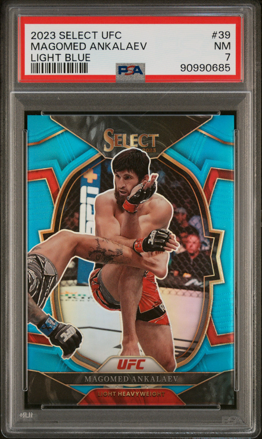 2023 Panini Select Ufc #39 Magomed Ankalaev 094/249 Light Blue PSA 7 — Front