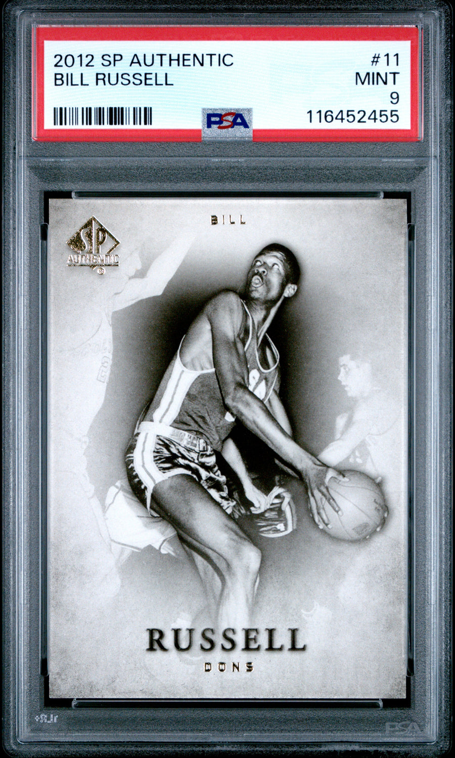 2012 SP Authentic #11 Bill Russell PSA 9 — Front