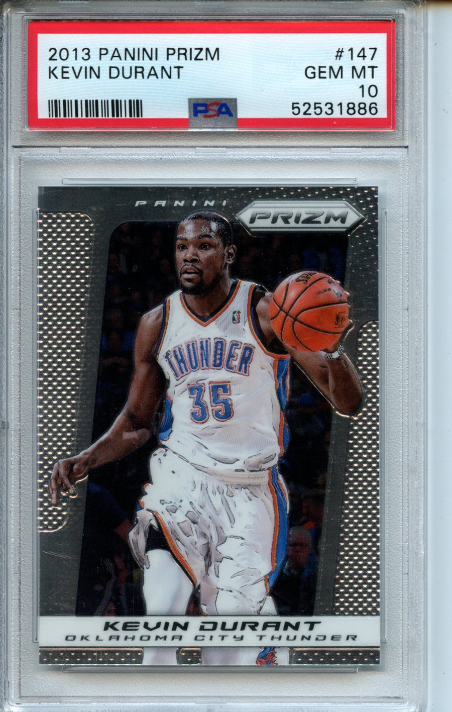 2013 Panini Prizm #147 Kevin Durant PSA 10 — Front
