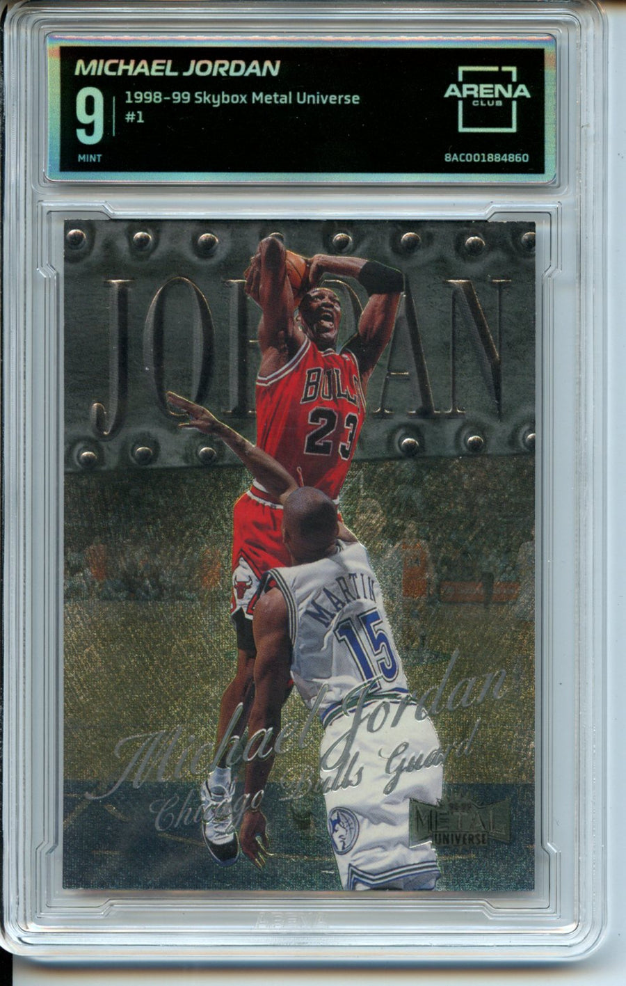 1998-99 Metal Universe #1 Michael Jordan Arena Club 9 — Front
