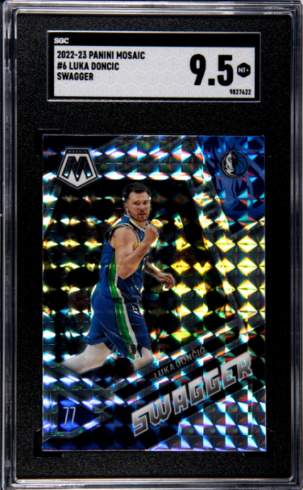 2022-23 Panini Mosaic #6 Luka Doncic Swagger SGC 9.5 — Front