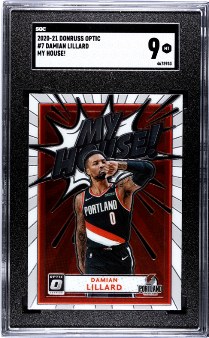 2020-21 Donruss Optic #7 Damian Lillard My House! SGC 9 — Front