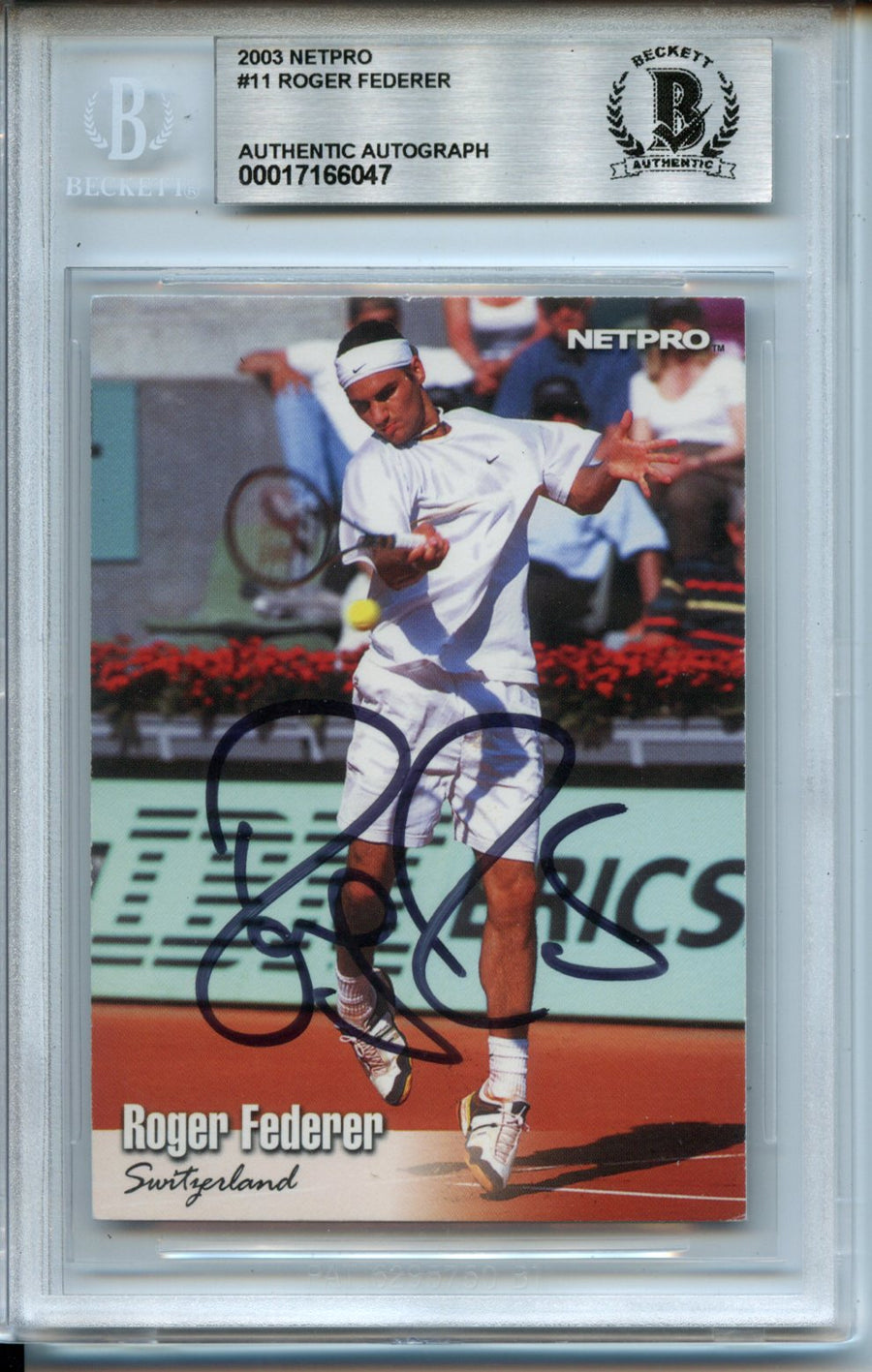 2003 NetPro #11 Roger Federer RC BGS Authentic Autograph — Front