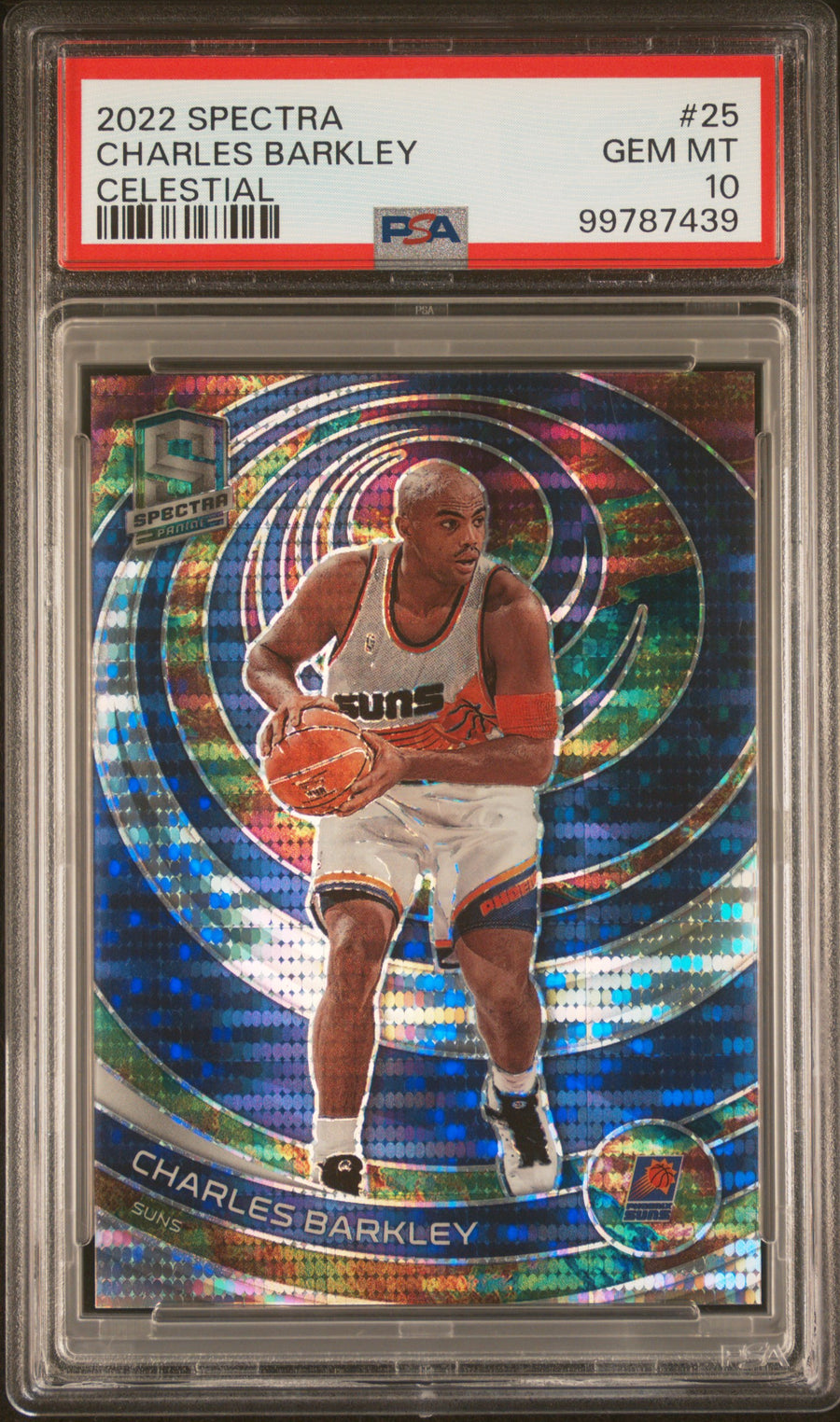 2022 Panini Spectra #25 Charles Barkley 041/149 Celestial PSA 10 — Front