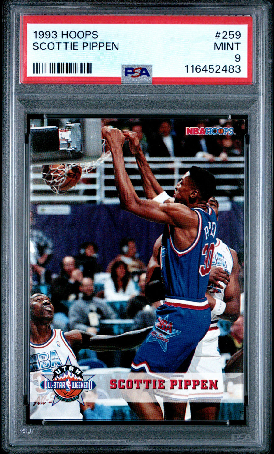 1993 Hoops #259 Scottie Pippen PSA 9 — Front