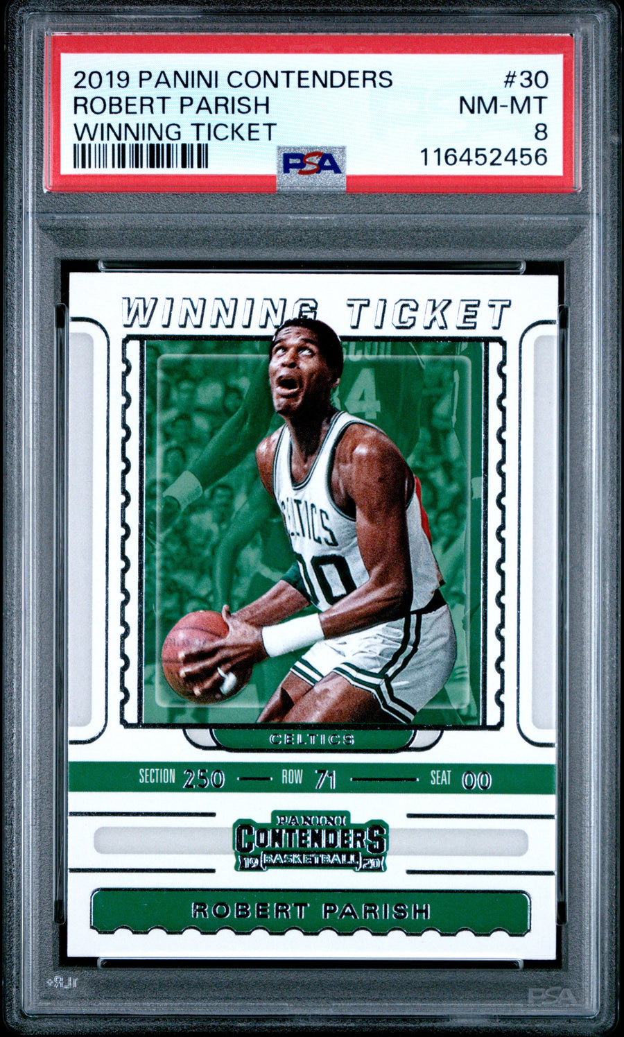 2019 Panini Contenders Winning Ticket #30 Robert Parish PSA 8 — Front