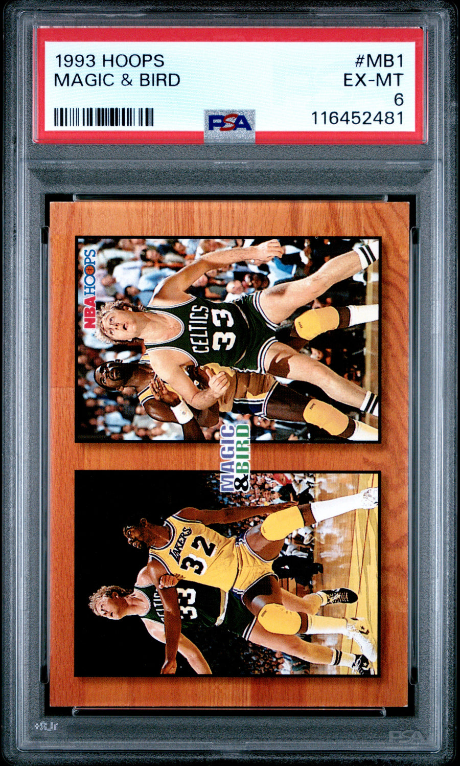 1993 Hoops #MB1 Magic & Bird PSA 6 — Front
