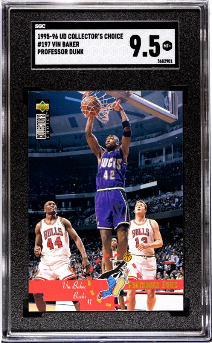 1995-96 Upper Deck Collector's Choice #197 Vin Baker Professor Dunk SGC 9.5 — Front