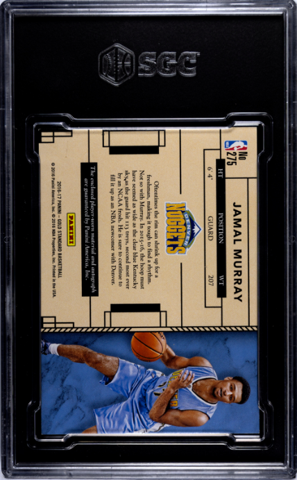 2016-17 Panini Gold Standard #275 Jamal Murray 14/25 Triple Prime RPA SGC 9-10 — Back