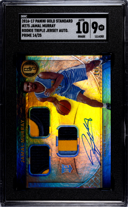 2016-17 Panini Gold Standard #275 Jamal Murray 14/25 Triple Prime RPA SGC 9-10 — Front