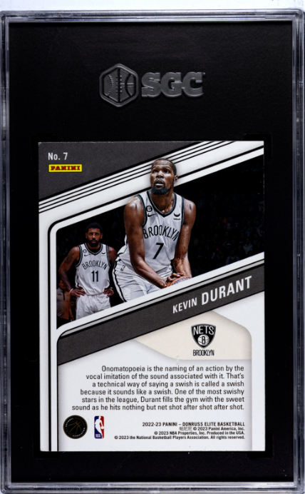 2022-23 Panini Elite #7 Kevin Durant SGC 7 — Back