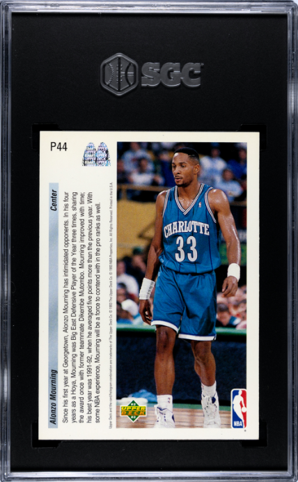 1992-93 Upper Deck McDonald's #P44 Alonzo Mourning SGC 6 — Back