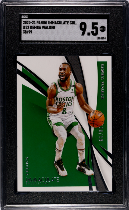 2020-21 Panini Immaculate Col. #52 Kemba Walker 38/99 SGC 9.5 — Front
