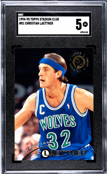 1994-95 Topps Stadium Club #81 Christian Laettner SGC 5 — Front