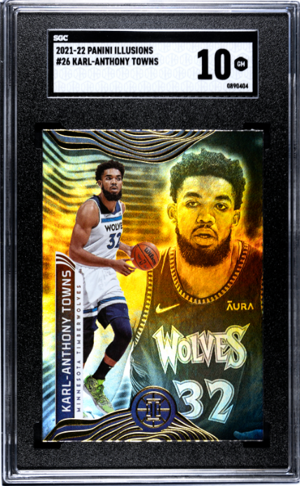2021-22 Panini Illusions #26 Karl-Anthony Towns SGC 10 — Front