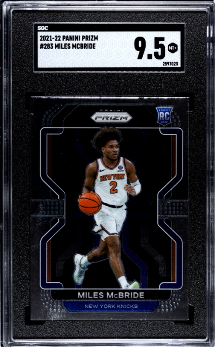 2021-22 Panini Prizm #283 Miles Mcbride RC SGC 9.5 — Front