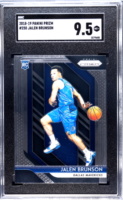 2018-19 Panini Prizm #250 Jalen Brunson RC SGC 9.5 — Front