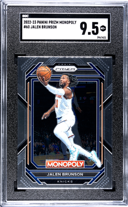 2022-23 Panini Prizm Monopoly #60 Jalen Brunson SGC 9.5 — Front