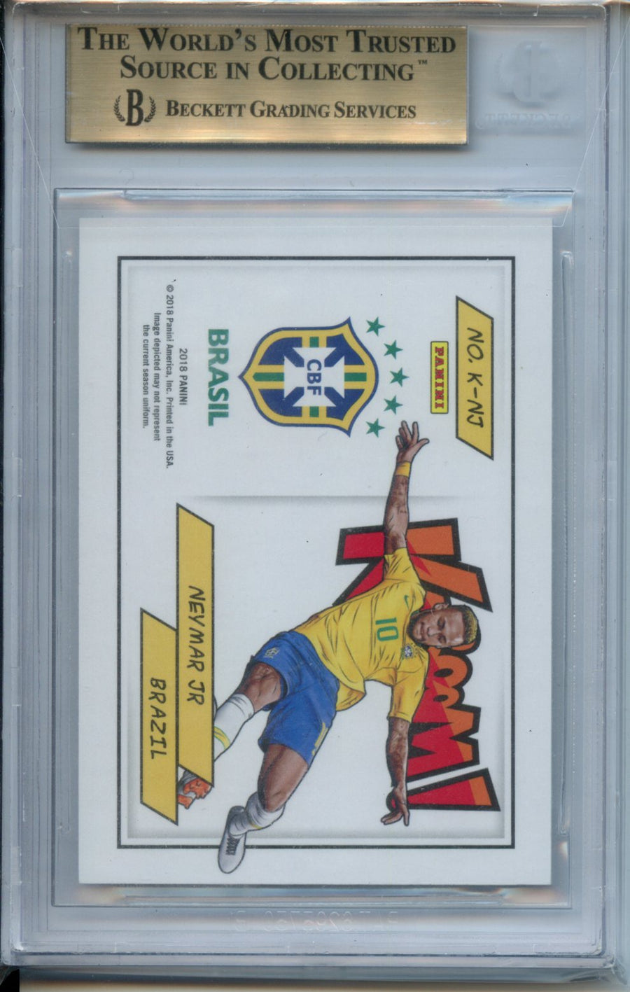 2018 Neymar Jr Panini Kaboom #49 – BGS 9.5 GM — Back
