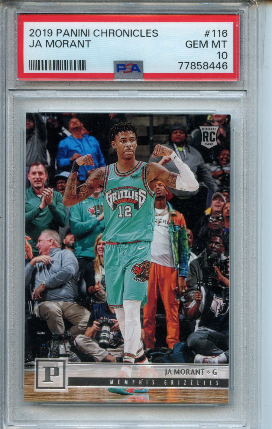 2019 Ja Morant Panini Chronicles Rookie – PSA 10 — Front